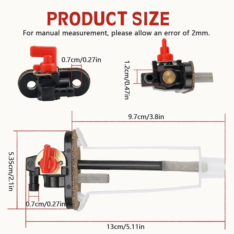 Lonsda 7051006 Fuel Shutoff Valve Petcock Gas Shut-off Switch Assembly for Polaris Trailblazer 250 1993-2006 Big Boss 400L 1994-1997 Sportsman 400 1993-1996 Trail Boss 250 350 1993-1999 - Image 2